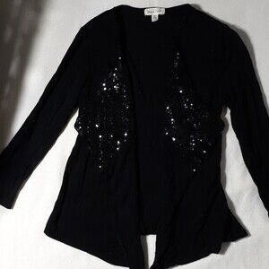 Silence and Noise open front top with sequins s knit shirt cardigan